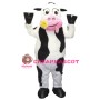 White & Black & Pink  Cow Mascot Costume