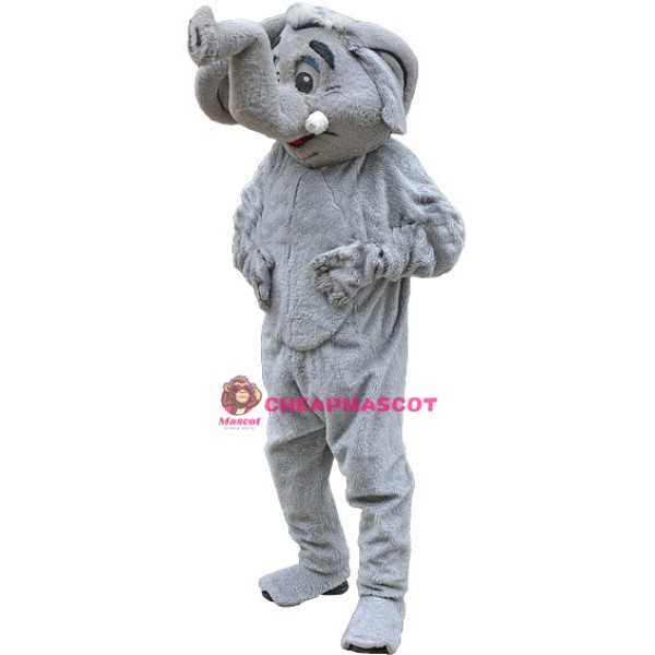 Grey Elephant Mascot Costume