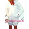 White Rooster Mascot Costume