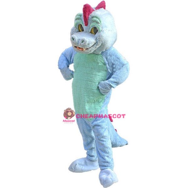 Blue Magic Dragon Mascot Costume
