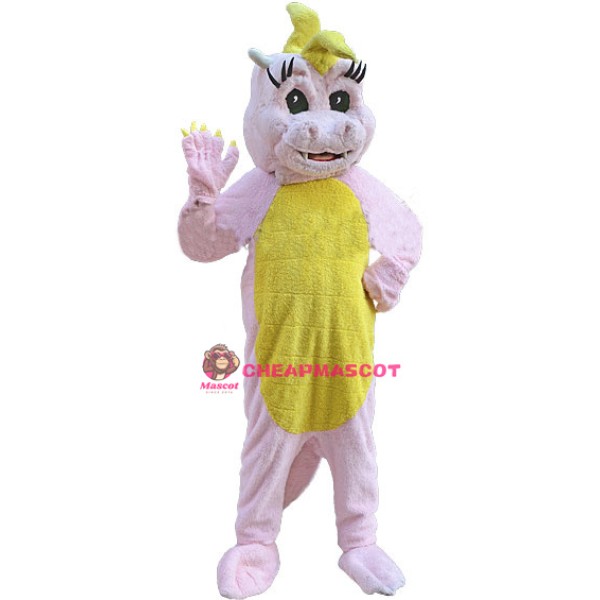 Pink Magic Dragon Mascot Costume