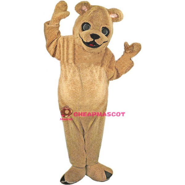Tan-Brown Teddy Bear Mascot Costume