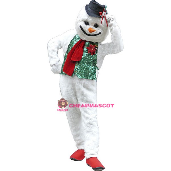 Holiday Snowman Mascot Costume