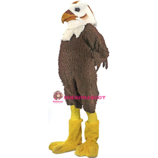 Brown & White Hawk Mascot Costume