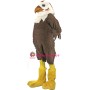 Brown & White Hawk Mascot Costume