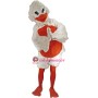White & Red Duck Mascot Costume