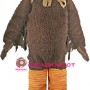 Brown Furry Owl Mascot Costume