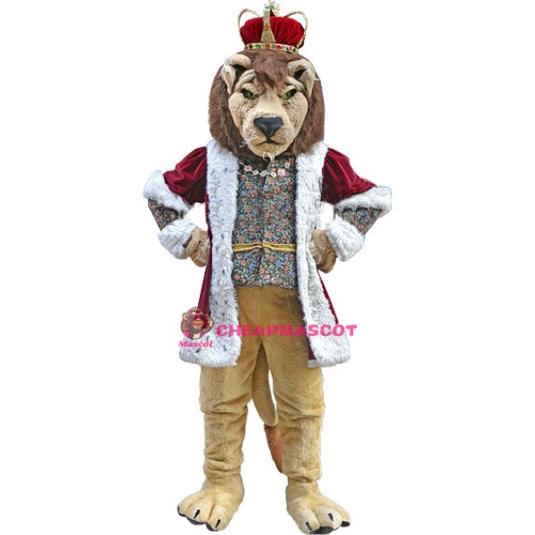 Deluxe King Lion Mascot Costume
