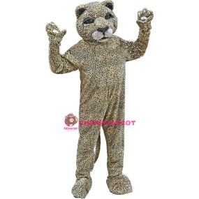 Spotted Brown Leopard Mascot Costume