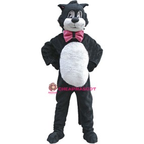 Black White Cartoon Cat Mascot Costume