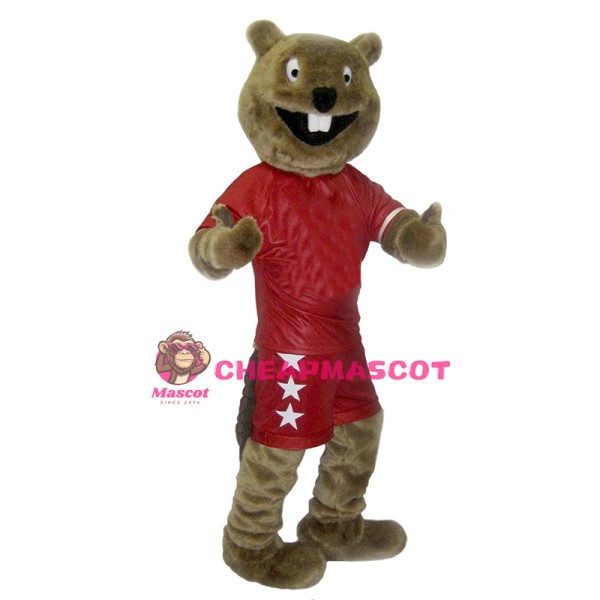 Happy Beaver Mascot Costume