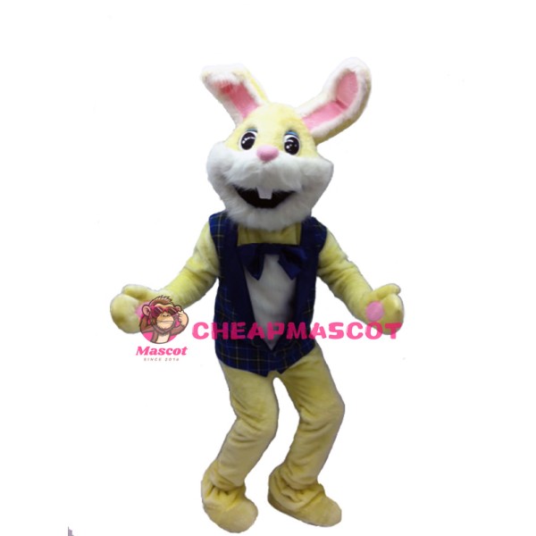 Yellow Bunny Mascot Costume