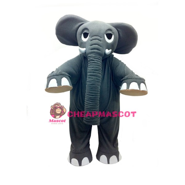 Grey Elephant Mascot Costume