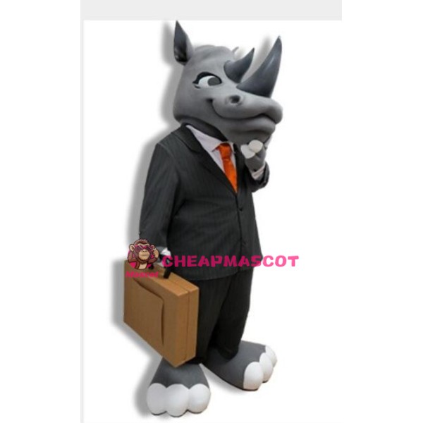 Gentleman Rhino Mascot Costume