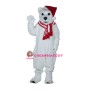 Polar Bear With Hat Mascot Costume