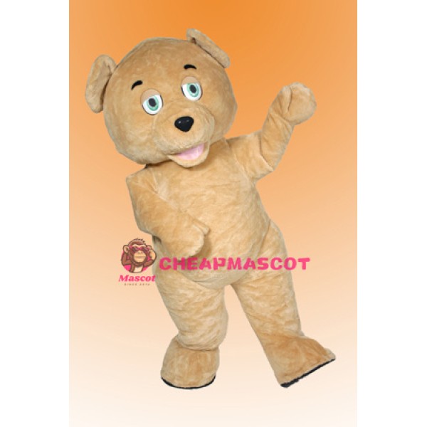 Golden Brown Teddy Bear Mascot Costume
