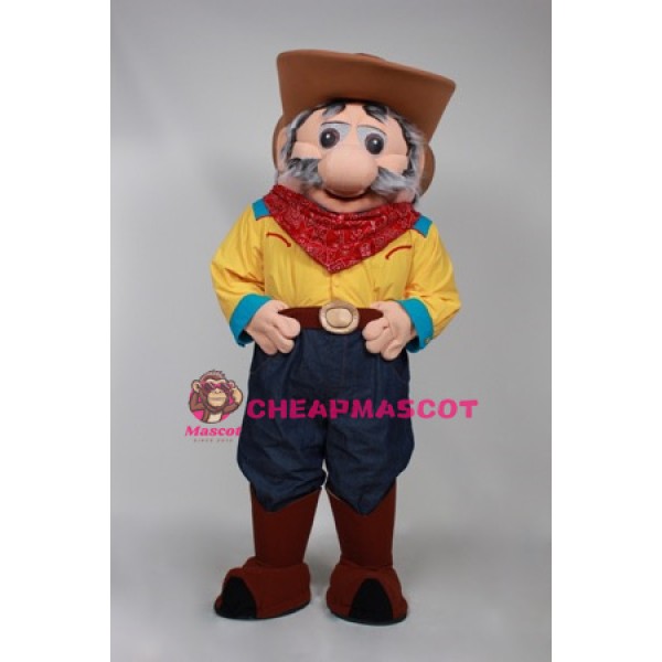 Realistic Cowboy Mascot Costume