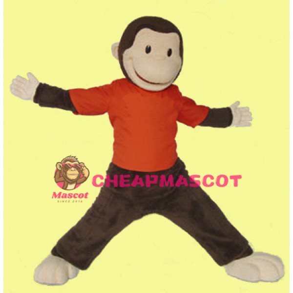 Curious George Monkey Mascot Costume