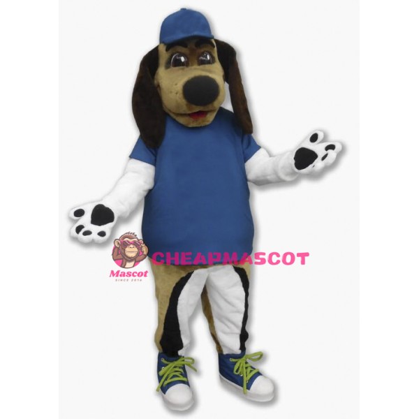 College Beagle Dog Mascot Costume