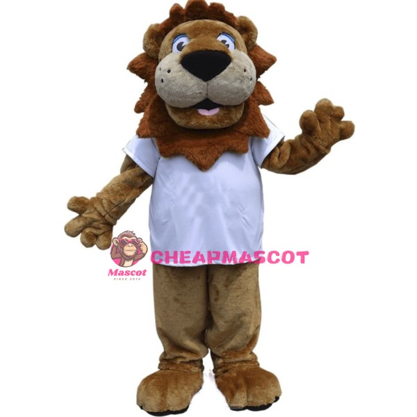 Happy Lightweight Lion Mascot Costume