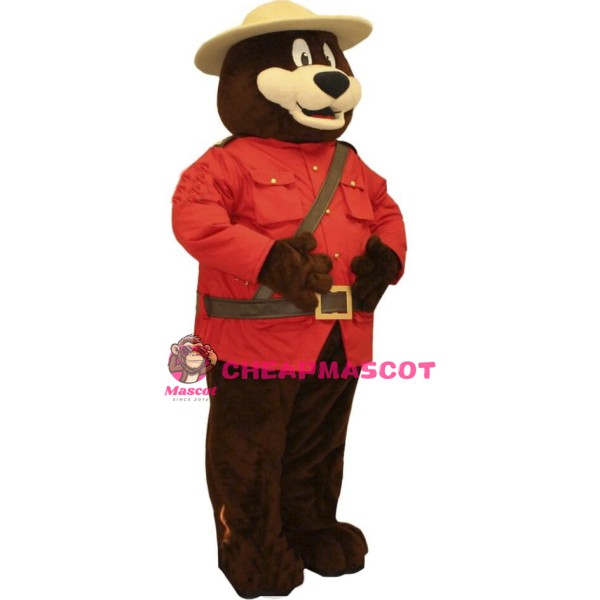 Safety Bear Mascot Costume