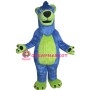 Blue & Green Bear Mascot Costume