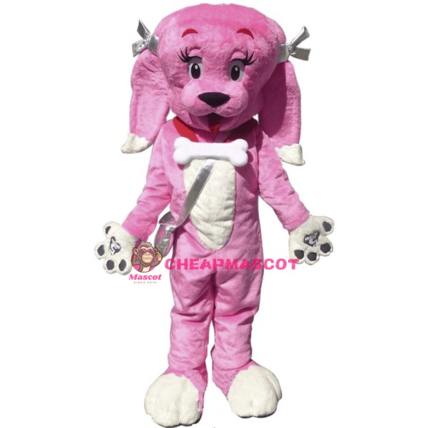 Cute Pink Dog Mascot Costume