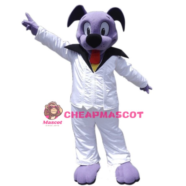 Cute Purple Dog Mascot Costume