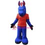 Fierce Blue Horse Mascot Costume