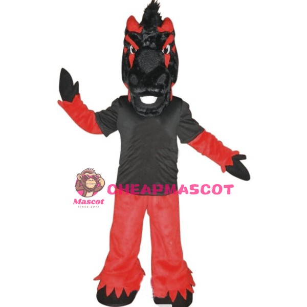 Black & Red Horse Mascot Costume