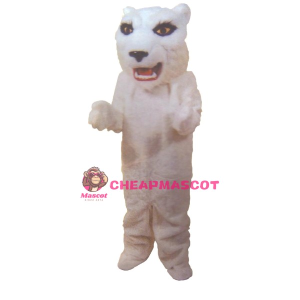 White Lightweight Tiger Mascot Costume