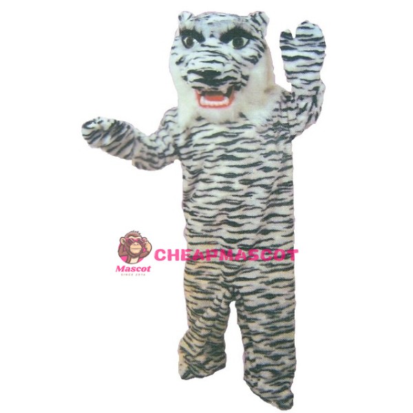 White Bengal Tiger Mascot Costume