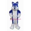 Blue Furry Husky Mascot Costume
