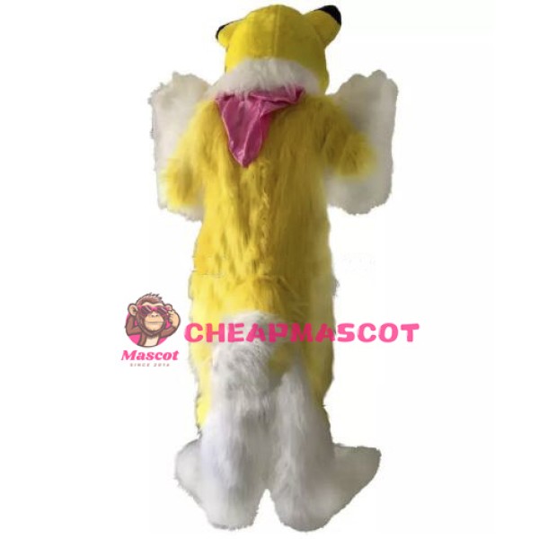 Yellow Husky Mascot Costume