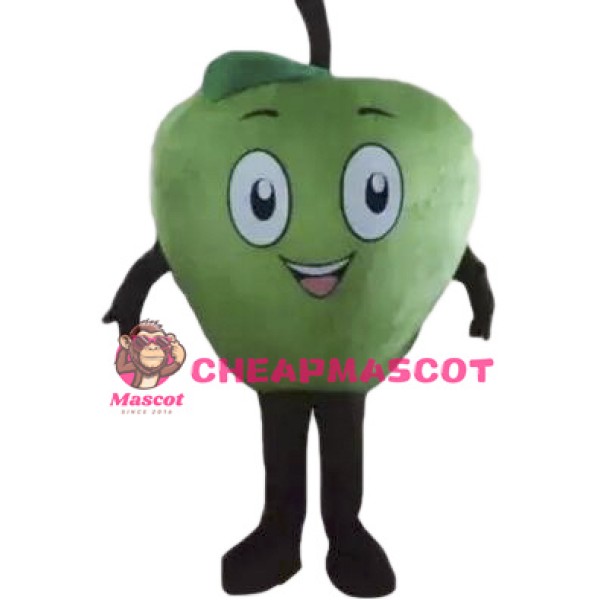 Cyan Apple Mascot Costume