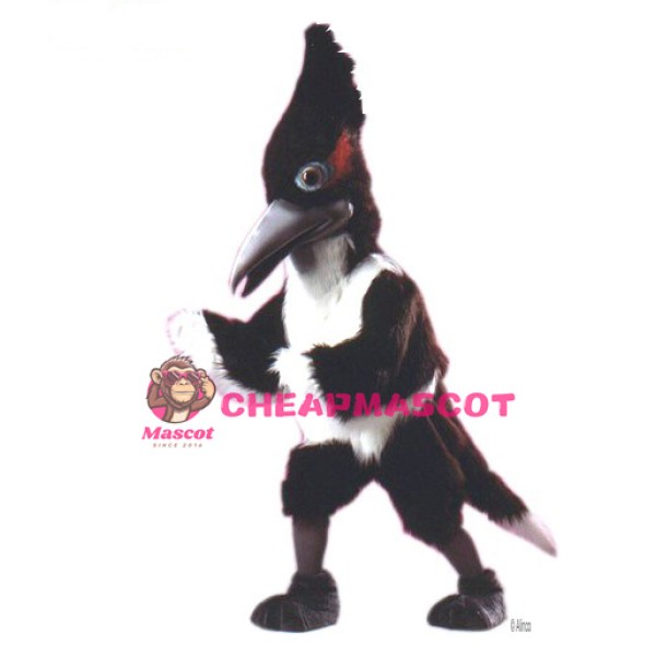 Black & White Roadrunner Mascot Costume