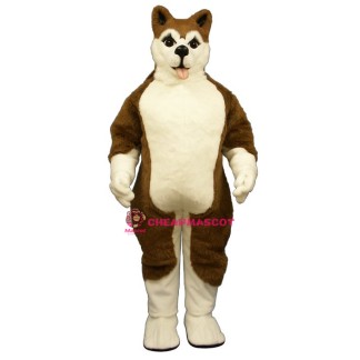 Brown Husky Mascot Costume