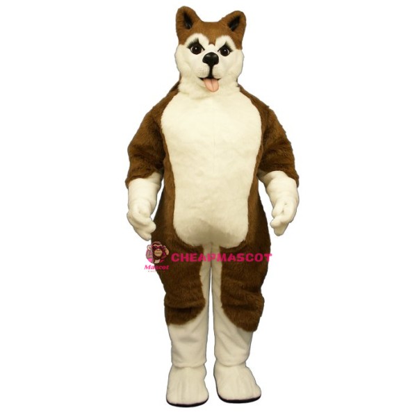 Brown Husky Mascot Costume
