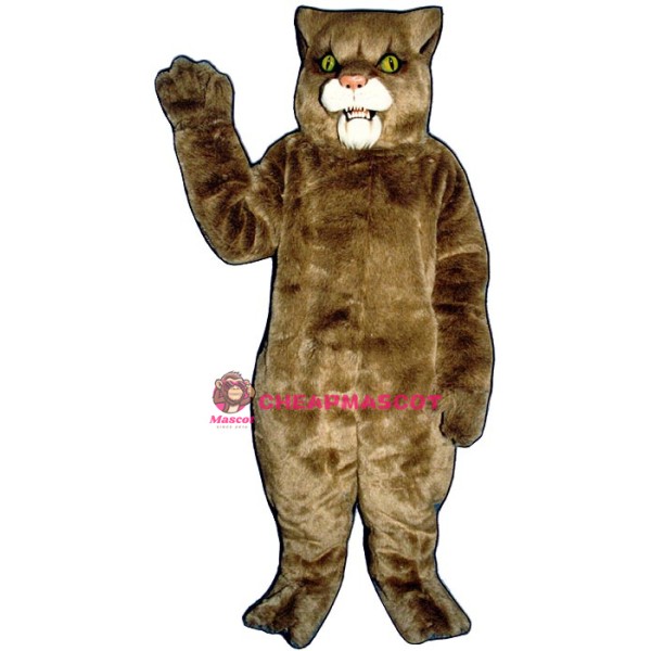 Brown Wildcat Mascot Costume