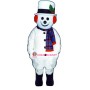 Extra Round Snowman w Hat Scarf Mascot Costume