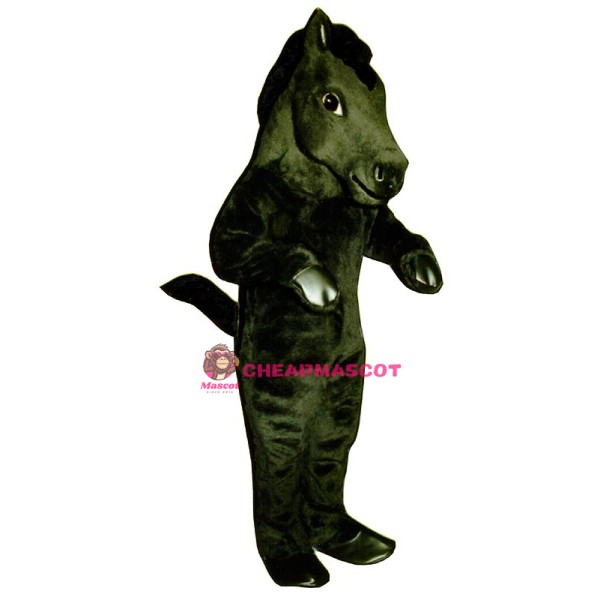 Black Mustang Mascot Costume