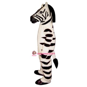 White Zebra Mascot Costume