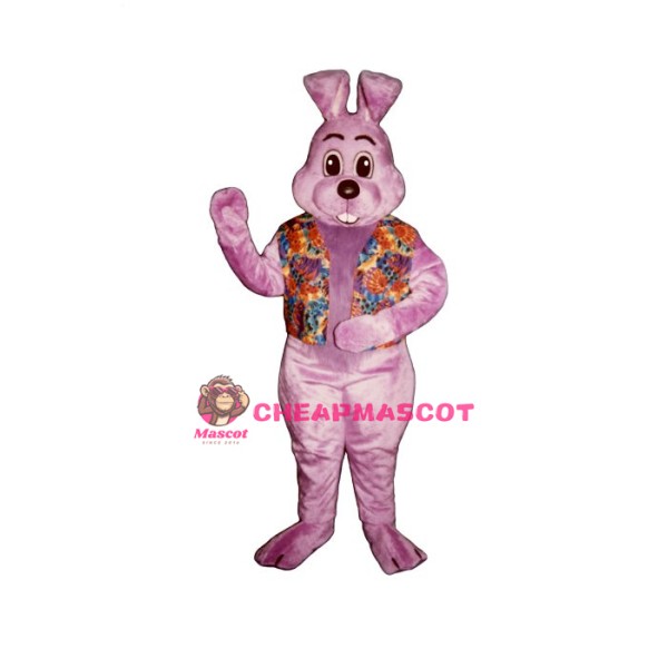 Lavender Louie Vest Bunny Mascot Costume