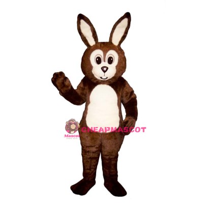 Brown Fat Bunny Mascot Costume
