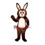 Brown Fat Bunny Mascot Costume