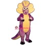 Purple Triceratops Dinosaur Mascot Costume