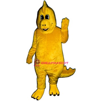 Cute Yellow Dinosaur Mascot Costume