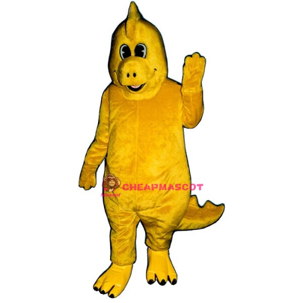 Cute Yellow Dinosaur Mascot Costume