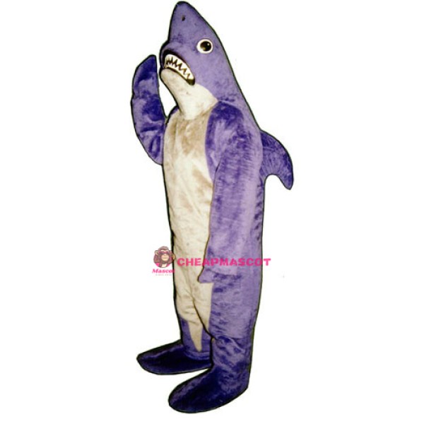 Purple Shark Mascot Costume