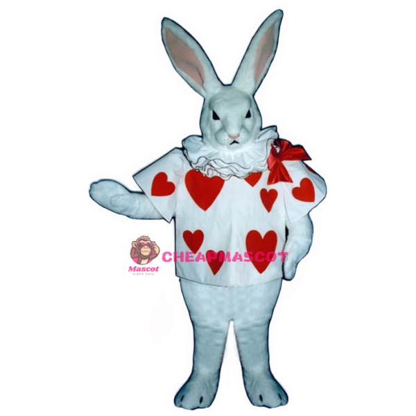 White Rabbit with Jacket Mascot Costume